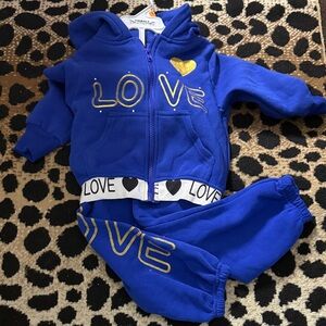 Thrill Kids Matching Set in Blue and Gold